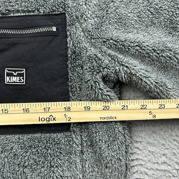 Kimes Ranch Sherpa Fleece 1/4 Zip Pullover Gray Sweater Small Whiskey Jacket - Picture 6 of 7
